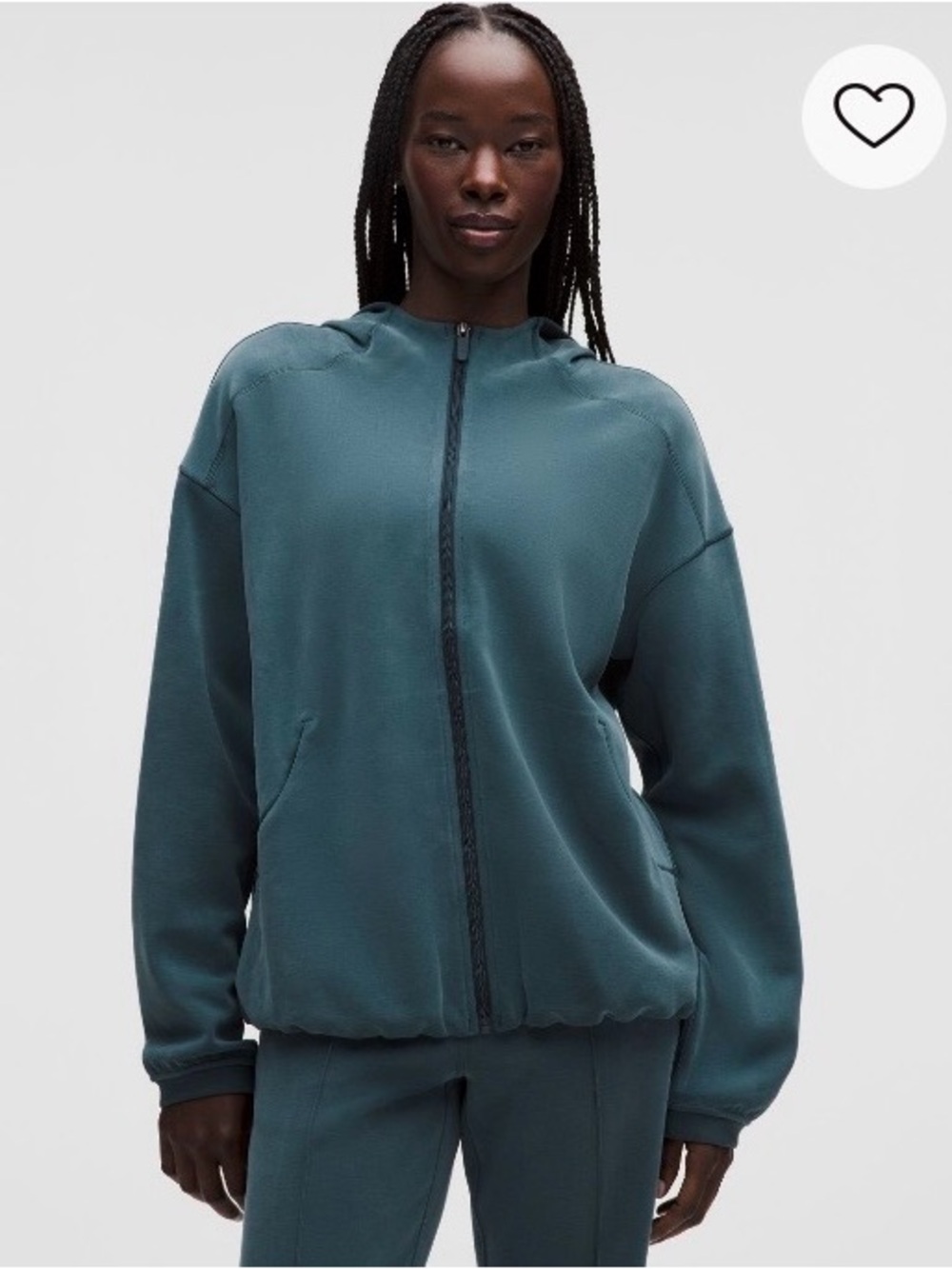 Lululemon Softstreme Full Zip Hooded Long Sweatshirt EUC Medium Indochine Blue
